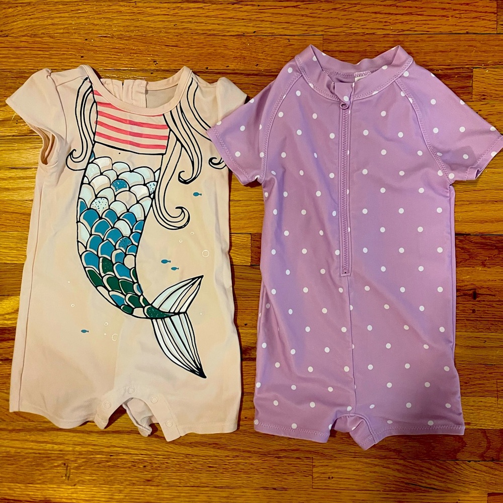 Toddler rash-guard bathing suits